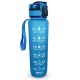Sports Motivational Drinking Water Bottle With Time Marker 32 Oz BPA Free