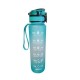 Sports Motivational Drinking Water Bottle With Time Marker 32 Oz BPA Free